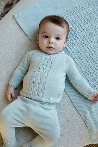 Classic Knitted Set in Sage Green