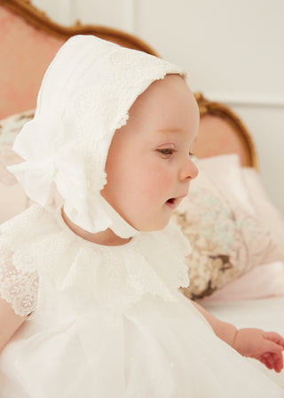 Lace Bonnet in Ivory