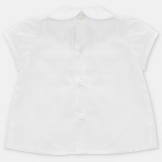 Classic Peter Pan Collar Blouse in White