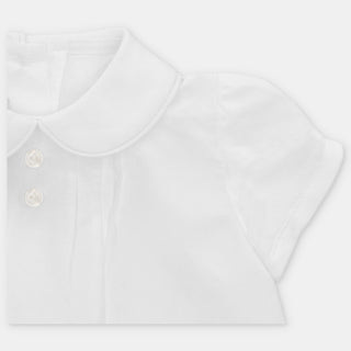 Classic Peter Pan Collar Blouse in White