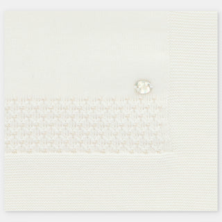 Knitted Blanket in Ivory