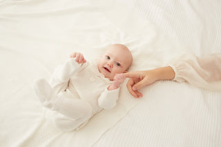Knitted Blanket in Ivory
