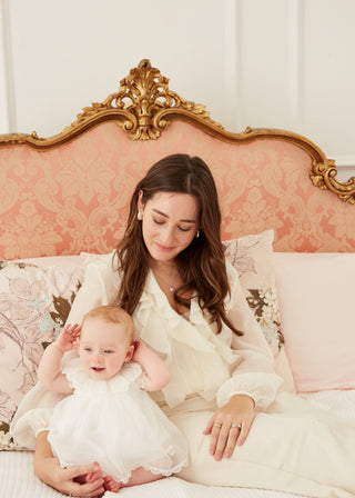 Lace Collar Dress in Ivory