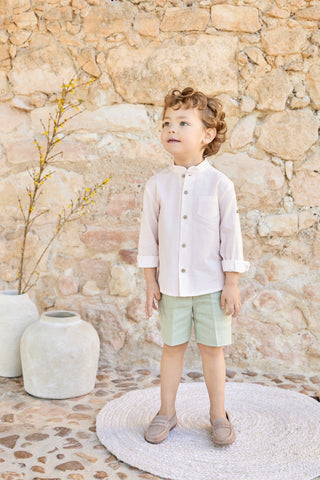 Linen Shorts in Sage Green