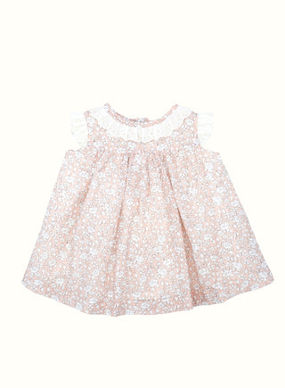 Lilly Floral Print Dress with Bloomers in Pink
