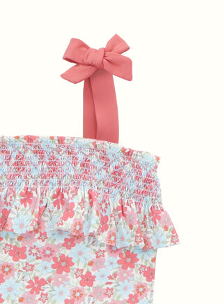 Floral Swimsuit in Coral