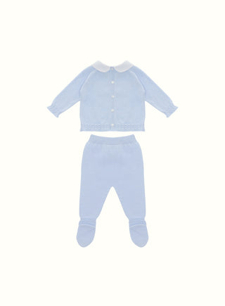 Detail Knitted Set in Blue