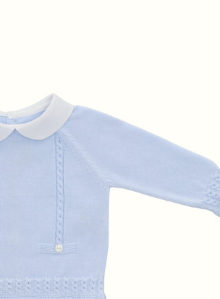 Detail Knitted Set in Blue