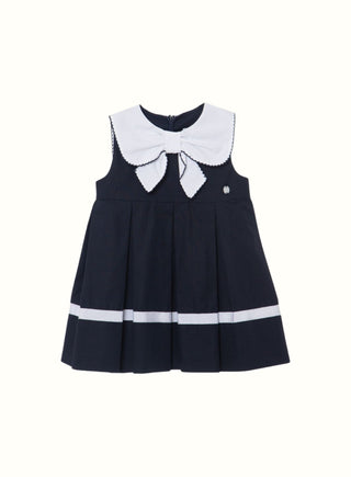 Mariner Bow Dress in Navy