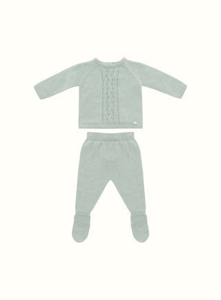 Classic Knitted Set in Sage Green