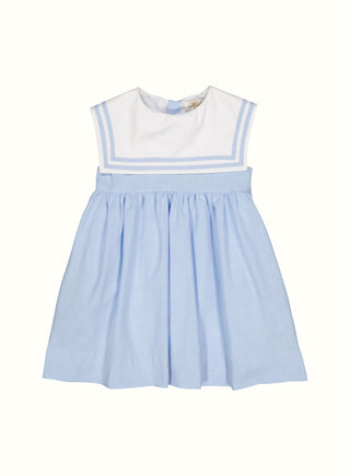 Sailor Collar Dress in Blue