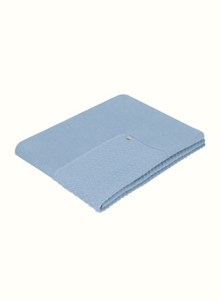 Knitted Blanket in Blue