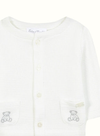 Waffle Knit Cotton Set in Ivory