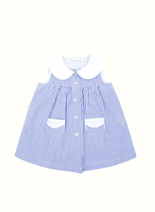 Striped Dress with Bloomers in Blue