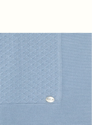 Knitted Blanket in Blue