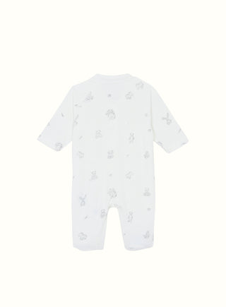 Toweling Babygrow in White