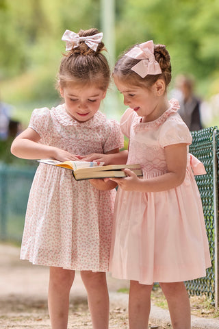 Daisy Hand Smocked Dress in Pink