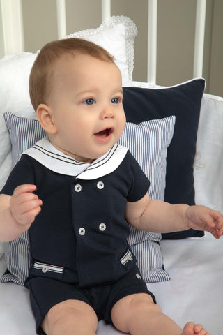 Mariner Romper in Navy