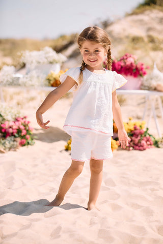 Multicolour Ric Rac Trim Set in White