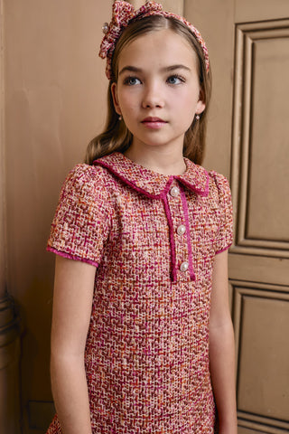 Fuchsia Tweed Dress