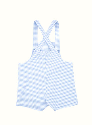 Gingham Dungarees in Blue