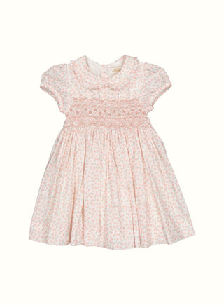 Daisy Hand Smocked Dress in Pink