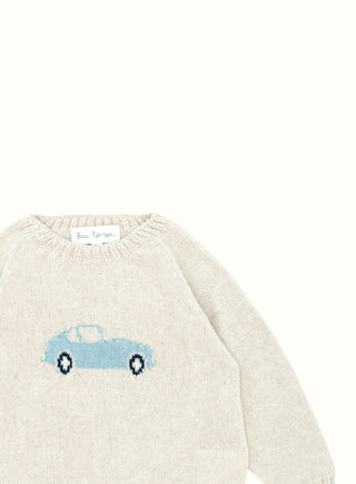 Car Jumper in Beige