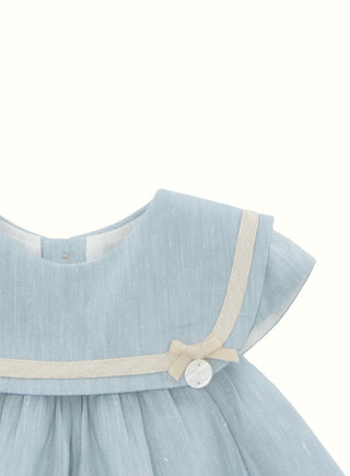 Sailor Collar Dress in Blue