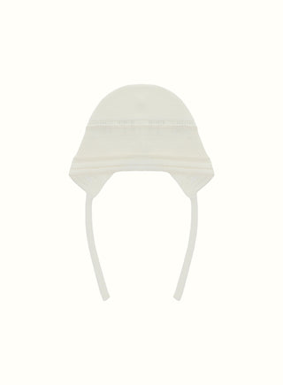 Embroidered Bonnet in Ivory