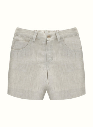 Linen Shorts in Beige