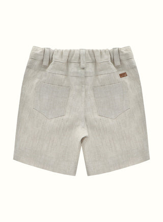 Linen Shorts in Beige