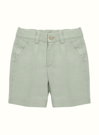 Linen Shorts in Sage Green