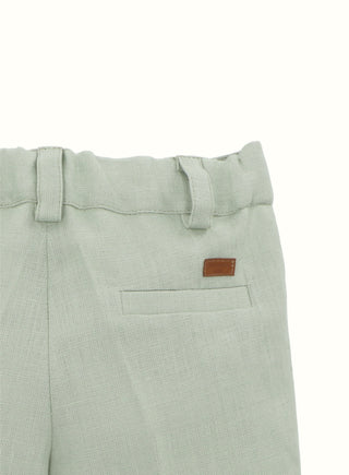 Linen Shorts in Sage Green