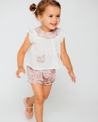 Mabel Floral Print Bloomers in Pink