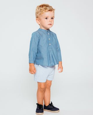 Gingham Shorts in Blue