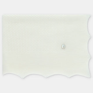 Ivory Knitted Set with Bonnet and Blanket
