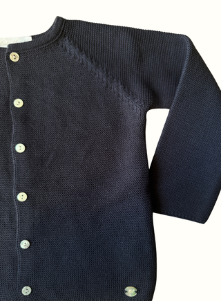 Long Cardigan Knit York in Navy
