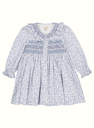 Adeline Girl Long Sleeve Dress in Blue

