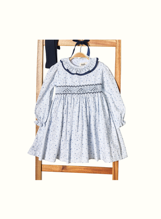 Freya Handsmocked Dress in Navy (2Y 6Y)
