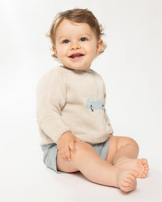 Car Jumper with Linen Shorts   Set (6M 18M)
