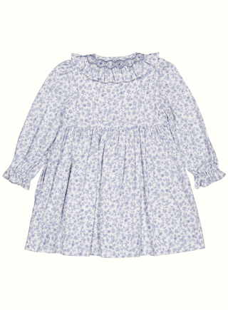 Adeline Girl Long Sleeve Dress in Blue
