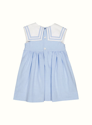 Sailor Collar Dress in Blue
