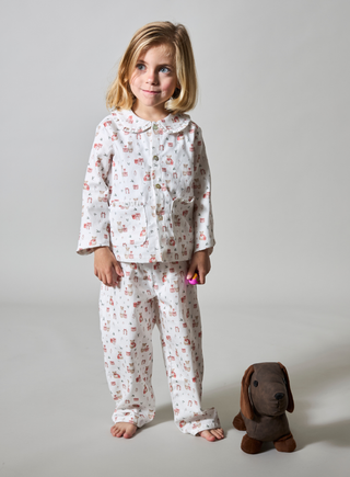 Girl Christmas Bear Pyjamas in Red (12M 6Y)
