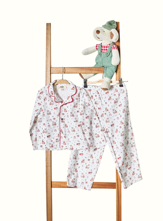Boy Christmas Bear Pyjamas in Red (12M 6Y)
