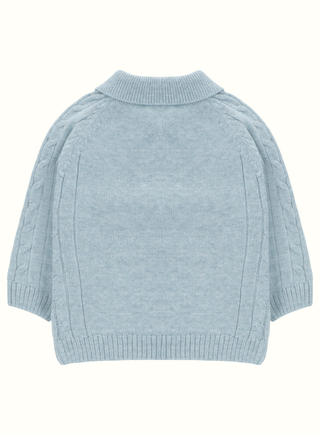 Light Blue Jumper with Collar
