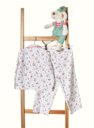 Boy Christmas Bear Pyjamas in Red (12M 6Y)
