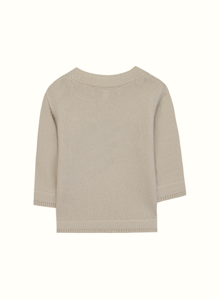Baby Boy Fox Wool Knit Jumper in Beige (6M 4Y)
