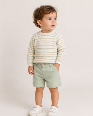 Striped Knit Sweater with Linen Shorts   Set (6M 6Y)
