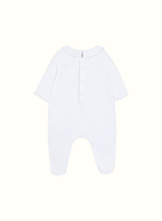 Embroidered Circus Babygrow in White
