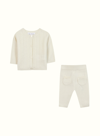 Baby Beige Wool & Cashmere Trouser Set (3M 12M)
